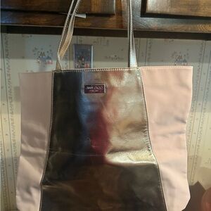 Jimmy Choo Metallic Gold and Pink Tote